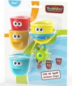 צעצוע אמבט - כוסות פעילות וגלגלת YOOKIDOO